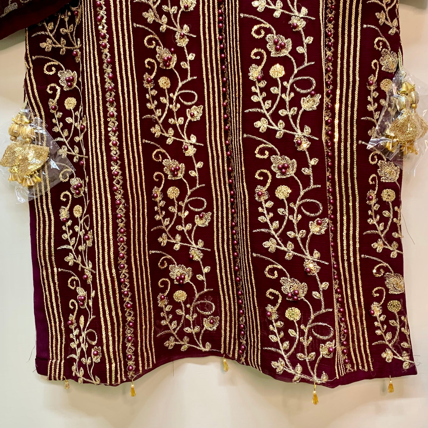 Majestic Threads – Chiffon 3-Piece with Intricate Embroidery & Artisan Neckline