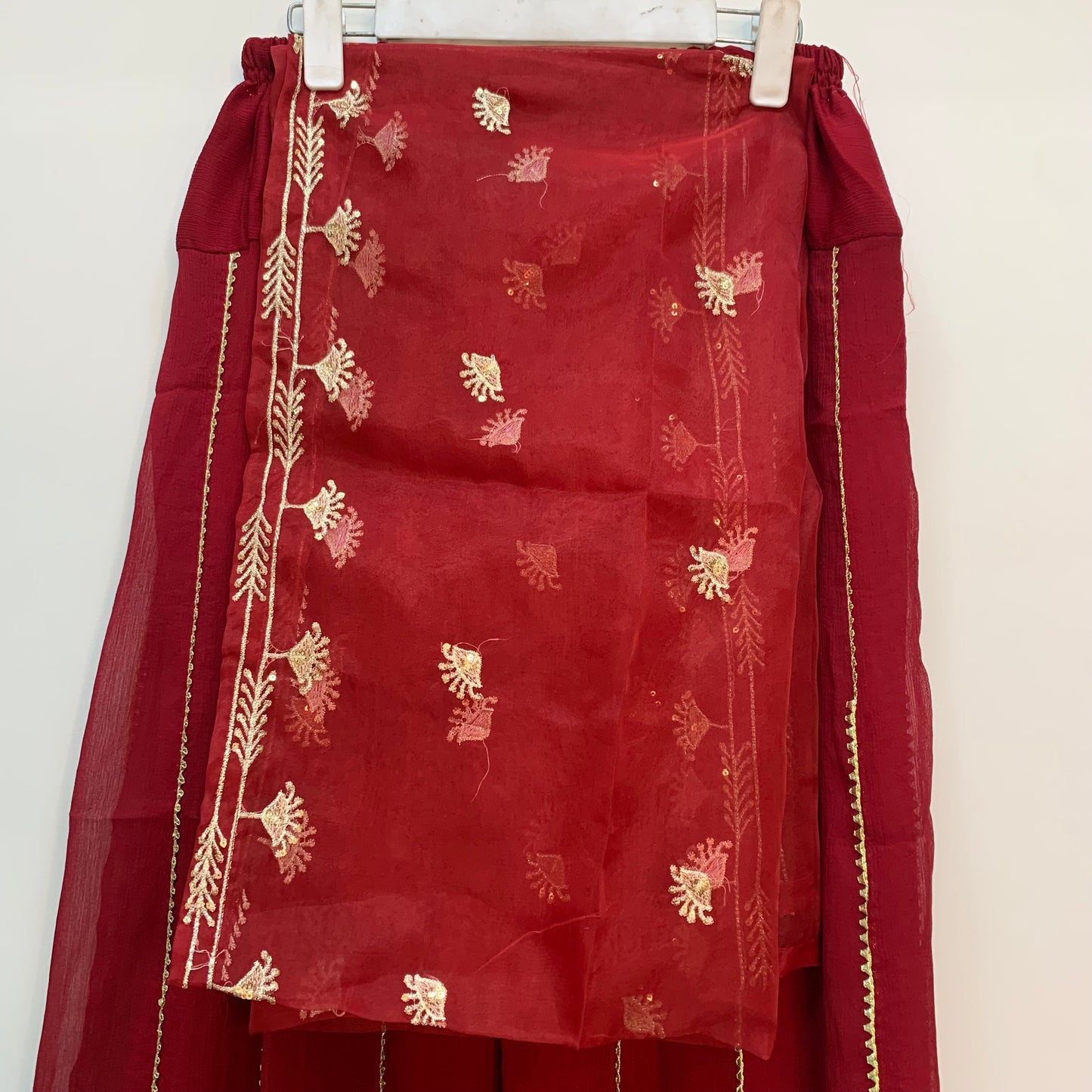Majestic Threads – Chiffon 3-Piece with Intricate Embroidery & Artisan Neckline