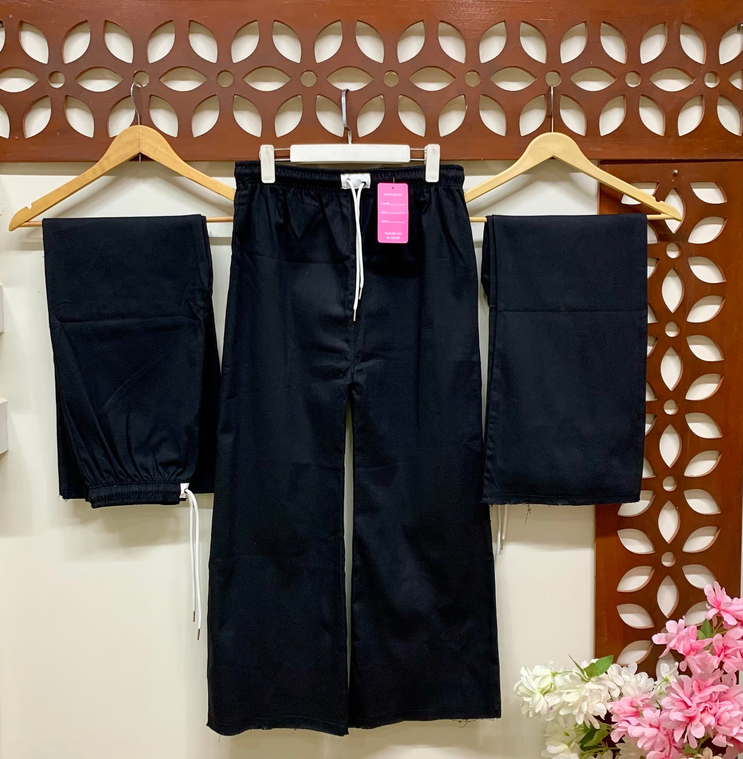 Dori Elastic Waist Rough Denim Trouser