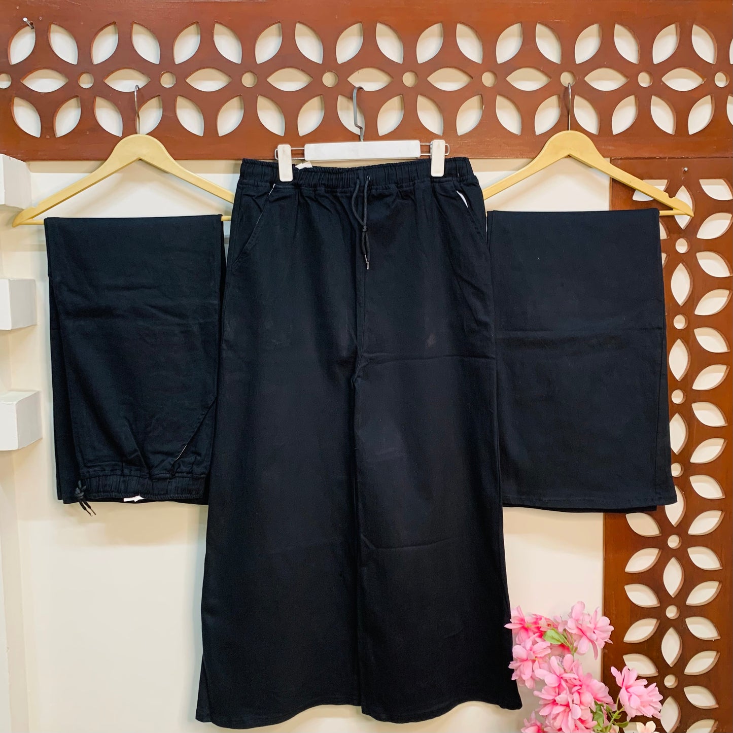 XL Denim Plazo with Pockets - Plain & Comfortable