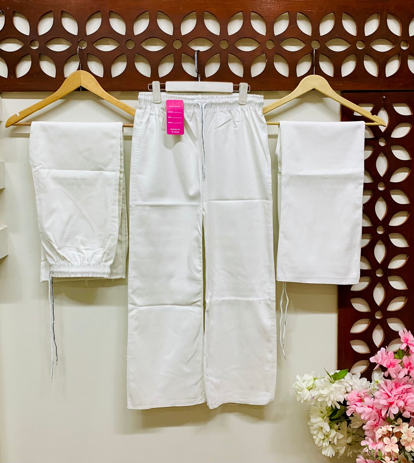 Dori Elastic Waist Rough Denim Trouser