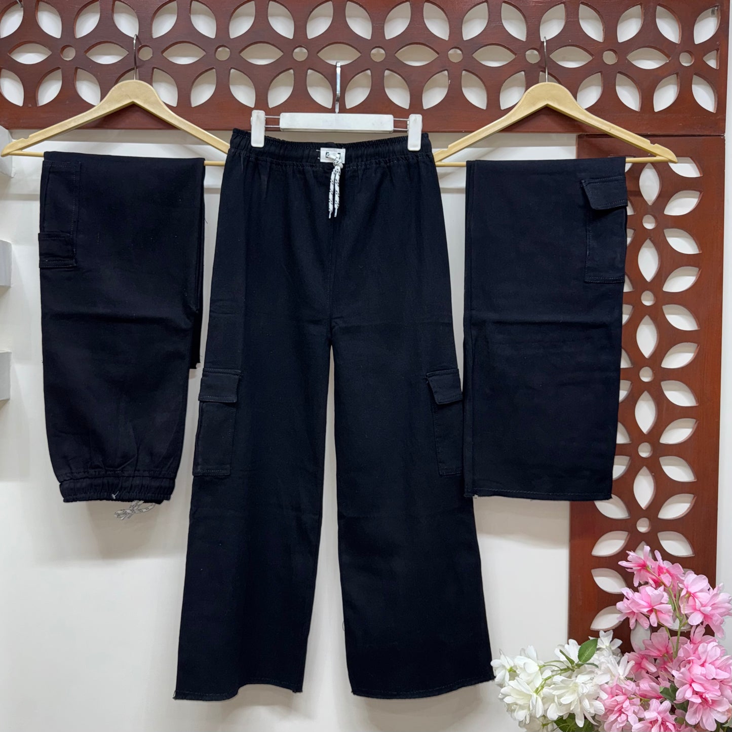 Cargo Elastic Waist Trouser with 2 Pockets