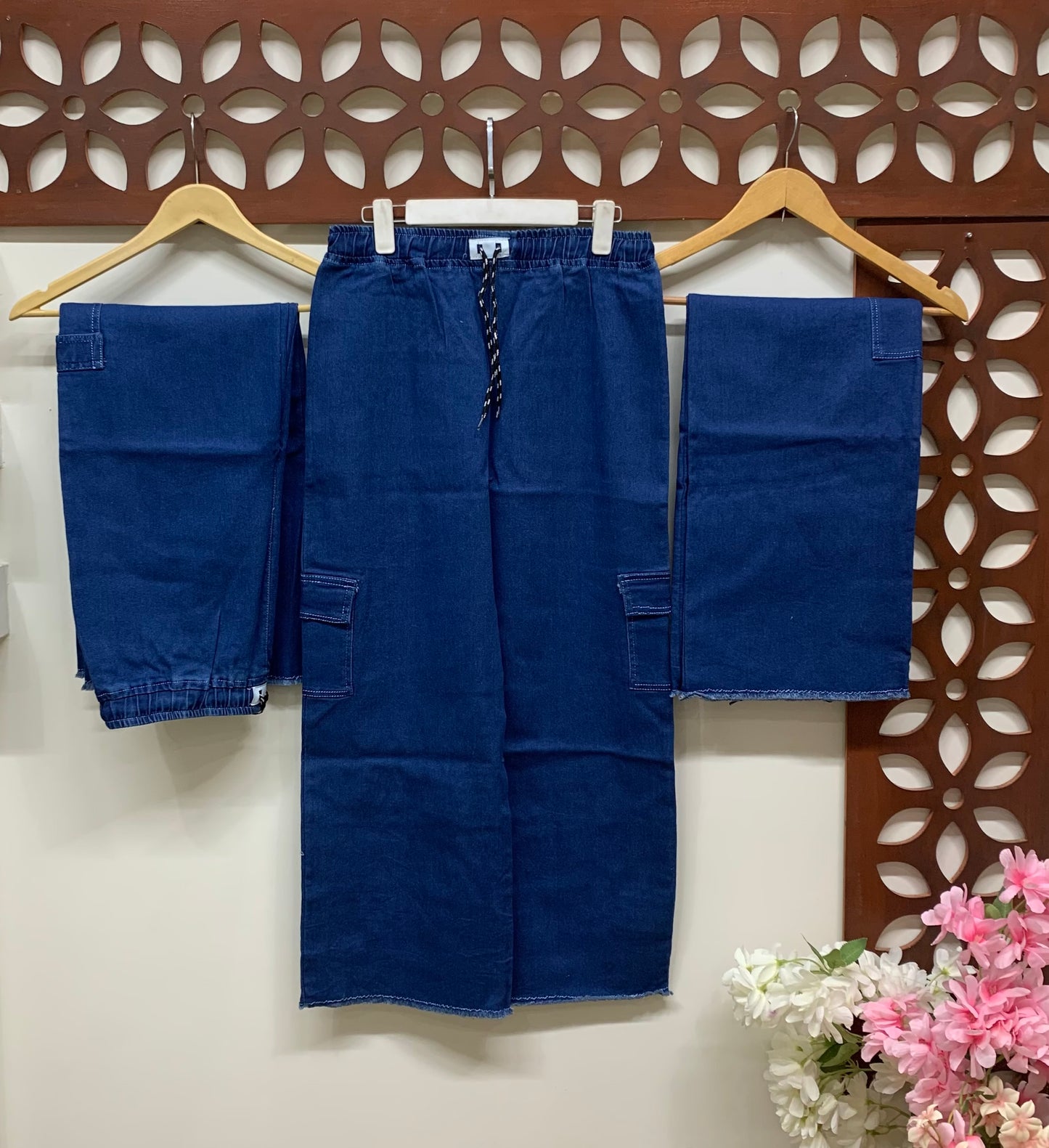 Cargo Elastic Waist Trouser with 2 Pockets